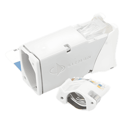 Jack Cat6A / UTP / Montaje Híbrido Plano-Angulado / Alta Densidad / Blanco / Versión Bulk