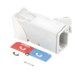 Jack Cat6A / UTP / Montaje Híbrido Plano-Angulado / Alta Densidad / Blanco / Versión Bulk