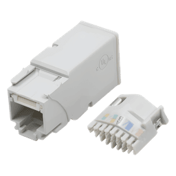 Conector UTP / Cat6A / Terminación T568A/B / Conductor 22-26 AWG / Diseño Compacto Apilable / 1.48mm Máx. Sobre Aislamiento