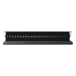 Patch Panel / Blindado / 24 Puertos / Modular Vacío / Plano / 1UR / Cat 6A / Acero 18 Gauge