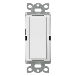 Apagador de Pared Unipolar / 15 A / 120/277 V / Paleta Decoradora / Cargas Generales y Motores / Acabado Brillante