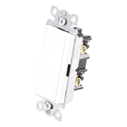 Apagador de Pared Unipolar / 15 A / 120/277 V / Paleta Decoradora / Cargas Generales y Motores / Acabado Brillante