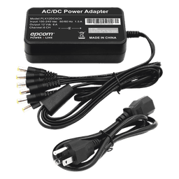 Fuente de Poder / 6 Salidas Jack Macho / 12 Vcc / 6 A / Entrada 100-240 VCA / 72 W / 117x62x34 mm (0.38x0.20x0.11 ft)