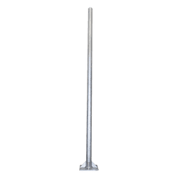 Poste de Acero Galvanizado / 3 m (9.84 ft) / Tubo 3' Cédula 30 / Carga 20 kg / Base 30x30 cm