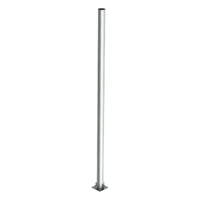 Poste Tubular de Acero Galvanizado / 6 m (19.7 ft) de Altura / Carga Máxima 20 kg / Base 30 x 30 cm / Cédula 30