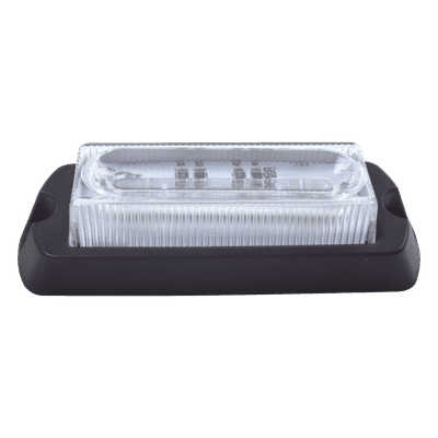 Luz Auxiliar Ultra Brillante / 8 LED Gen III Rojo/Claro / 10-30VCC / 12cm x 4.64cm x 2.4cm / 25 Patrones / Wig-Wag