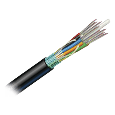 Cable de Fibra Óptica OSP / 6 Hilos / OM3 50/125 Optimizada / Armada con Gel / HDPE / 1 Metro (3.28 Pies)