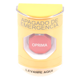 Botón de Emergencia / Tapa Policarbonato Resistente / Restablecimiento con Llave / LED Opcional / UL cUL ADA / Interior y Exterior