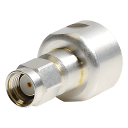 Adaptador RF Coaxial / Bronce Chapado en Plata / Contactos Centrales en Oro / Dieléctrico de Teflón / Configuración Flexible M-M, M-H, H-H