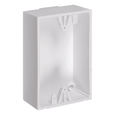 Caja de montaje trasera / 1.5 pulgadas profundidad / Policarbonato UL / Acero inoxidable / -40° a 121°C