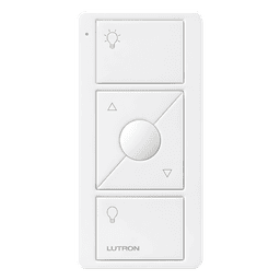 Control Inalámbrico de Iluminación / 3 Botones con Subir y Bajar / Alcance 18 m (59.1 ft) / Batería 10 Años / RF para Sistemas Lutron