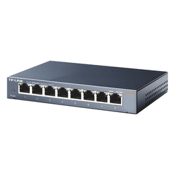 Switch Gigabit / 8 Puertos 10/100/1000 Mbps / 11.9 Mpps / No Administrable / Escritorio o Bastidor