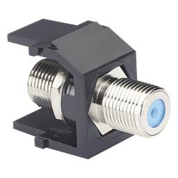 Módulo Acoplador Coaxial Tipo F / Keystone / 75 Ohms / 3.0 GHz / 0.66' [16.7mm] Altura / Color Negro