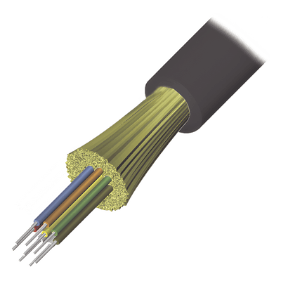 Cable de Fibra Óptica / 6 Hilos / Interior-Exterior / Tight Buffer / No Conductiva / LS0H / OM4 50/125 / 1 Metro (3.28 Pies)