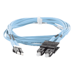 Jumper de Fibra Óptica Multimodo / OM3 50/125 µm / LC-SC Duplex / OFNR Riser / 3 m (9.84 ft) / Color Aqua