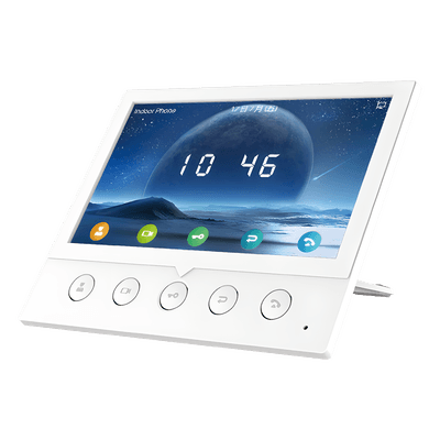 Monitor IP/SIP para Interior / Pantalla Capacitiva 7" / Wi-Fi 2.4 GHz / Audio HD Bidireccional / PoE / 8 Entradas de Alarma / RS485