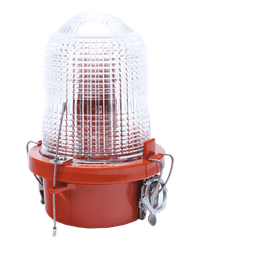 Luz de Obstáculo FAA Tipo L-810 / LED Rojo e Infrarrojo / Intensidad Baja 32.5 CD / 12W / 120-240V AC / Haz Vertical 10° / Cobertura 360° / IP65 / Base Valox