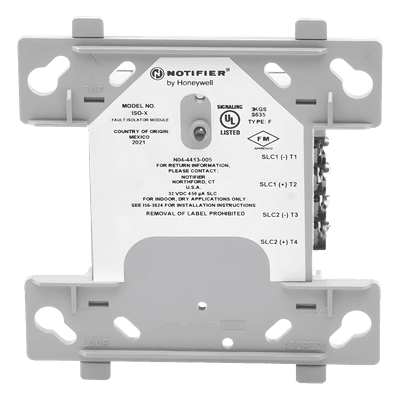 Módulo Aislante de Fallas / Lazo SLC Direccionable / Cortocircuito Cable a Cable / Alimentación por Lazo / Caja 4" (10.16 cm)