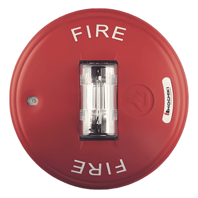 Estrobo-Sirena de Techo / 15-150 cd / 16-33 VCC / 6" x 2.6" / UL 464 y UL 1971 / Rojo