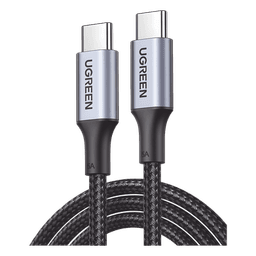 Cable USB-C a USB-C / Carga Rápida 100W / Transferencia 480 Mbps / Nylon Trenzado 3 m (9.8 ft) / Aluminio