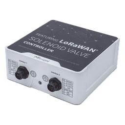 Controlador IoT LoRaWAN / 2 Salidas CC para Válvulas Solenoides / 2 Entradas por Pulsos / IP67 / 16 Eventos de Riego