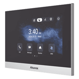 Monitor IP Android / Pantalla Táctil LCD 7" / Wi-Fi / Bluetooth / PoE / SIP / 8 Entradas de Alarma / 1 Salida de Relé / Gestión en la Nube