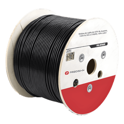 Cable UTP Cat5e / 4 Pares / 24 AWG / 305 m (1000 pies) / 100% Cobre / LDPE UV / Gel Relleno / Exterior