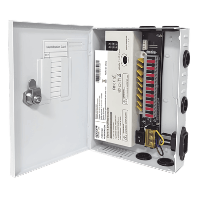 Fuente de Alimentación Profesional / 9 Canales / 16 A Total / 11-15 VCC Ajustable / 200 W / Filtro de Ruido por Canal