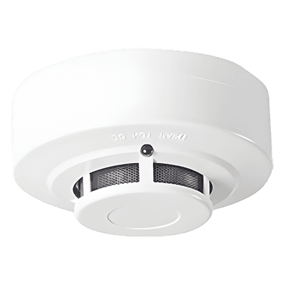Detector de Humo Fotoeléctrico / 2 Hilos / Clase A/B / 12-24 V CC / 100 mm (3.9 in) Diámetro