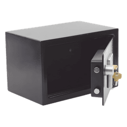 Caja Fuerte Electrónica Compacta / Teclado 3-8 Dígitos / Cerrojos 17 mm / Acero Calibre #9 y #16 / Bloqueo por Intentos Fallidos