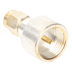 Adaptador Coaxial / Conector SMA Macho / Adaptador Hembra Intercambiable / Chapado Plata y Oro / Dieléctrico Teflón