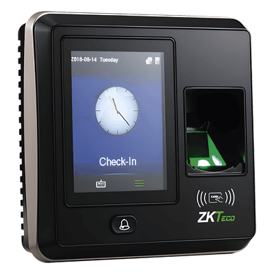 Terminal de Control de Acceso / 1,500 Huellas / Pantalla 2.8" / TCP/IP y USB / Wiegand 26 bits / 105 x 105 x 32 mm