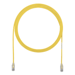 Cable de Parcheo Cat6 / UTP 28AWG / 3.8 mm Diámetro / 0.91 m (3 Pies) / Amarillo / CM-LSZH / PoE BT