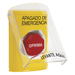Botón de Emergencia / Tapa Policarbonato Resistente / Restablecimiento con Llave / LED Opcional / UL cUL ADA / Interior y Exterior