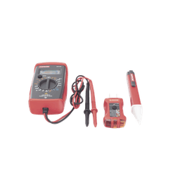 KIT Básico 3 en 1 con Multímetro Digital + Detector de Tensión sin Contacto + Comprobador de Fase GFCI