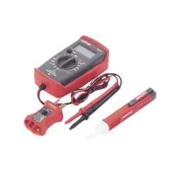 KIT Básico 3 en 1 con Multímetro Digital + Detector de Tensión sin Contacto + Comprobador de Fase GFCI
