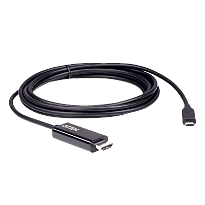 Convertidor USB-C a HDMI | Resolución 4K | Compatible Thunderbolt 3 | Plug and Play Sin Drivers | Soporta Windows, Mac OS y Android | Conectividad 2.7 Metros