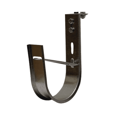 Soporte (Gancho) tipo J-Hook, hasta 14 cables Cat6, ideal para soportar cableado en los espacios de manipulación al aire, Para instalación en interior