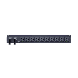 PDU ATS (Fuente Redundante Auto-transferible) Monitoreable, Para Distribución de Energía, 2 Entradas 120 Vca NEMA5-15P, Con 10 Salidas NEMA 5-15R, Horizontal 19in, 1UR 