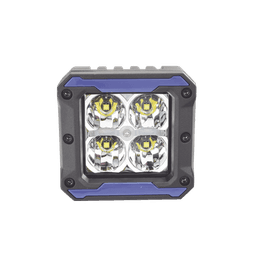 Luz de Trabajo LED / 4950 Lúmenes / 9 LEDs 10W / 12-24 VCD / IP67 / Soporte Articulado Acero Inoxidable