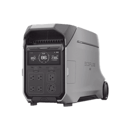 Estación de Energía Portátil DELTA PRO3 / 4096Wh Litio LFP / 5 AC 4000W (8000W Pico) / 2 USB-C 100W / Capacidad para Aumentar Respaldo / Cargador de Coche 10A a 12.6V / Conectividad WiFi y Bluetooth (App) / Carga Solar 2600W Max. (2 P