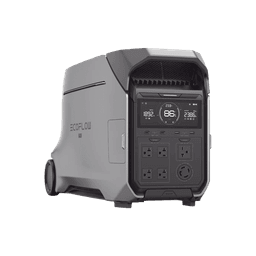 Estación de Energía Portátil DELTA PRO3 / 4096Wh Litio LFP / 5 AC 4000W (8000W Pico) / 2 USB-C 100W / Capacidad para Aumentar Respaldo / Cargador de Coche 10A a 12.6V / Conectividad WiFi y Bluetooth (App) / Carga Solar 2600W Max. (2 P