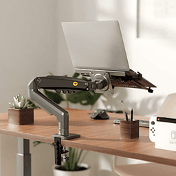 Soporte para Monitor  o Laptop con Resorte de Gas / Compatibilidad de 17 a 30 pulgadas en Monitores y 10 a 17 pulgadas en Laptops / Ajuste Flexibles / Compatible con VESA 100x75 / Capacidad de Carga de 9 kg / Estructura Robusta