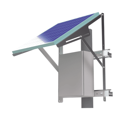 Montaje de Panel Solar para Poste Compatible con PRO-5012 + Gabinetes PST253015A/ PST304020A/ PST404020A/ EIPC404025/ EIPCB404030ï»¿ (No incluidos).