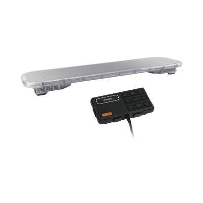 Barra de luces LED de 46" Rojo/Azul , De 132 LEDs, Sirena, Bocina y Controlador Incluido, Ideal para Equipar Unidades de Seguridad Publica