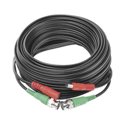 Cable coaxial ( BNC RG59 ) + Alimentación / SIAMÉS / 10 Metros / Aleación Cobre + Aluminio CCA / Para Cámaras 4K  / Uso interior y exterior