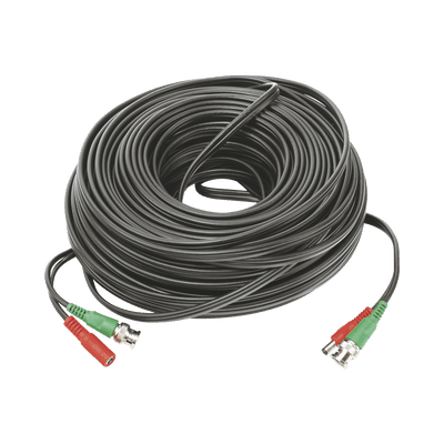 Cable coaxial ( BNC RG59 ) + Alimentación / SIAMÉS / 40 Metros / 100 % COBRE / Para Cámaras 4K  / Uso interior y exterior