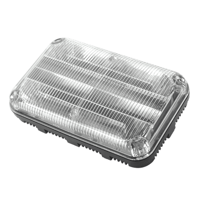 Luz de advertencia Quadraflare LED con flasher integrado y mica transparente, color azul