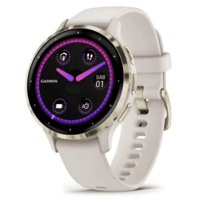 Smartwatch Garmin Venu 3S / Pantalla AMOLED 1.2″ (390 x 390) / Batería Hasta 10 Días / GPS + GLONASS + Galileo / Monitor de Frecuencia Cardíaca / Resistencia al Agua 5 ATM / Garmin Pay / Almacenamiento de Música / Compati