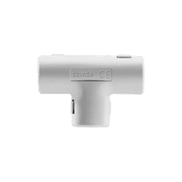 Unión en "T" para tubería rígida, recomendado para cable eléctrico, PVC Auto-extinguible, de 32 mm